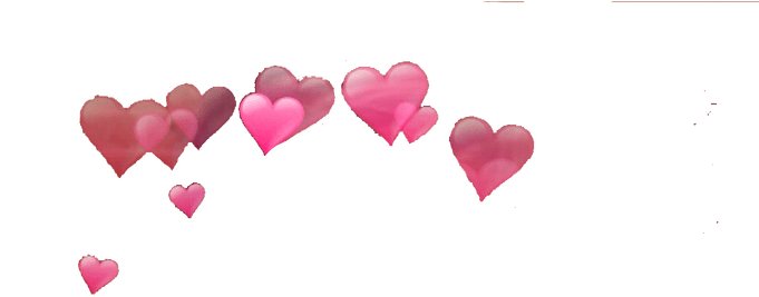 Floating Hearts Effect Overlay PNG