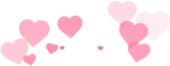 Floating Hearts Graphic PNG