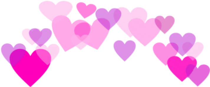 Floating Hearts Graphic PNG