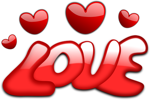 Floating Hearts Love Graphic PNG