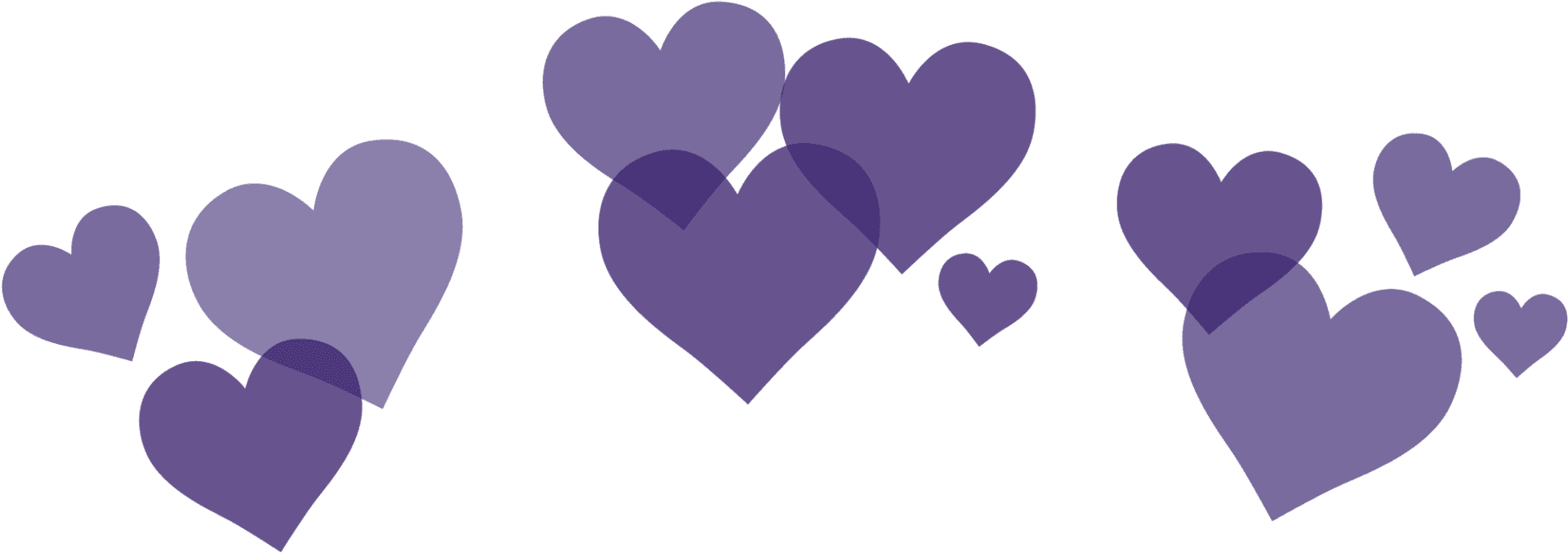Floating Hearts Overlay Graphic PNG