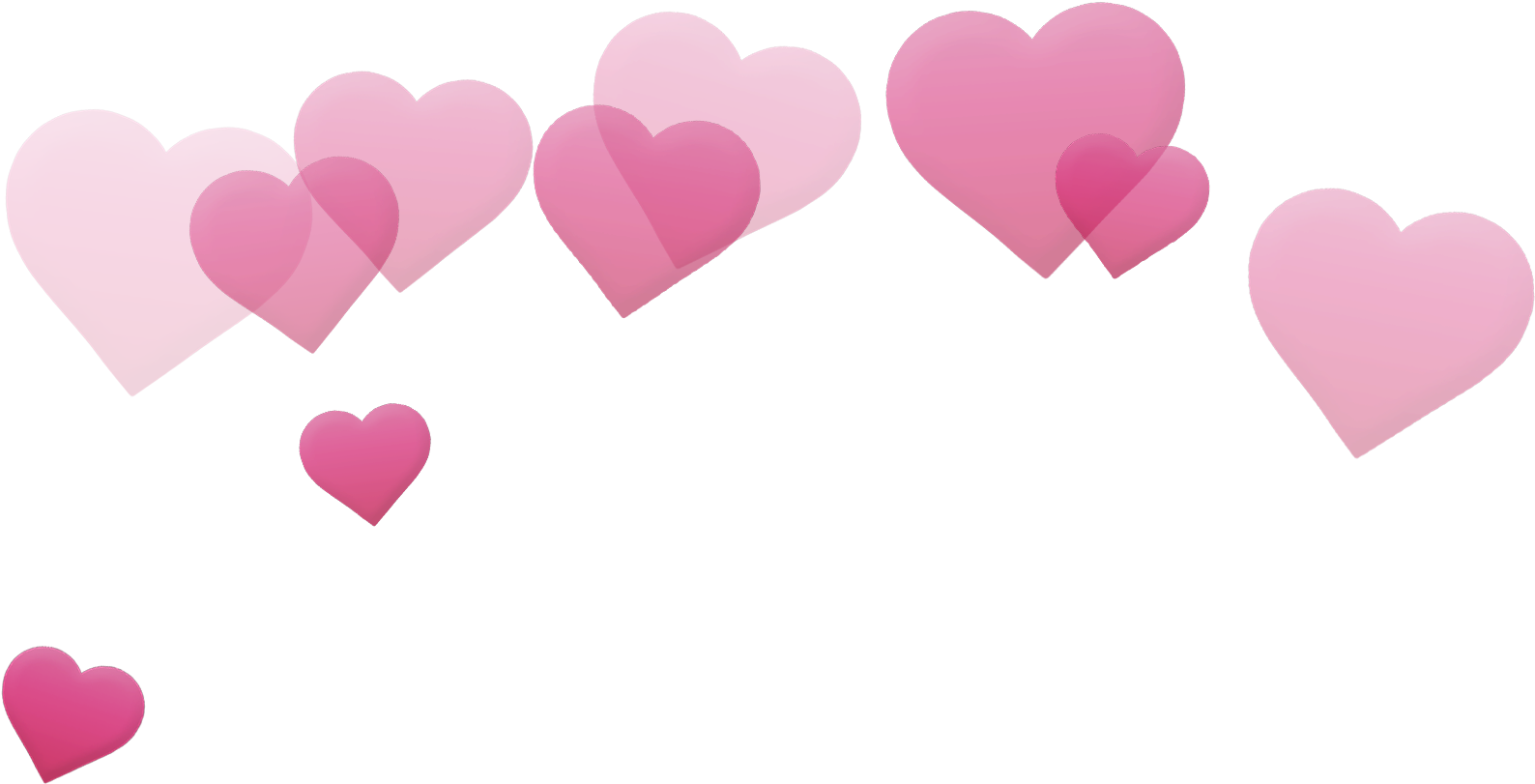 Floating Hearts Pattern PNG