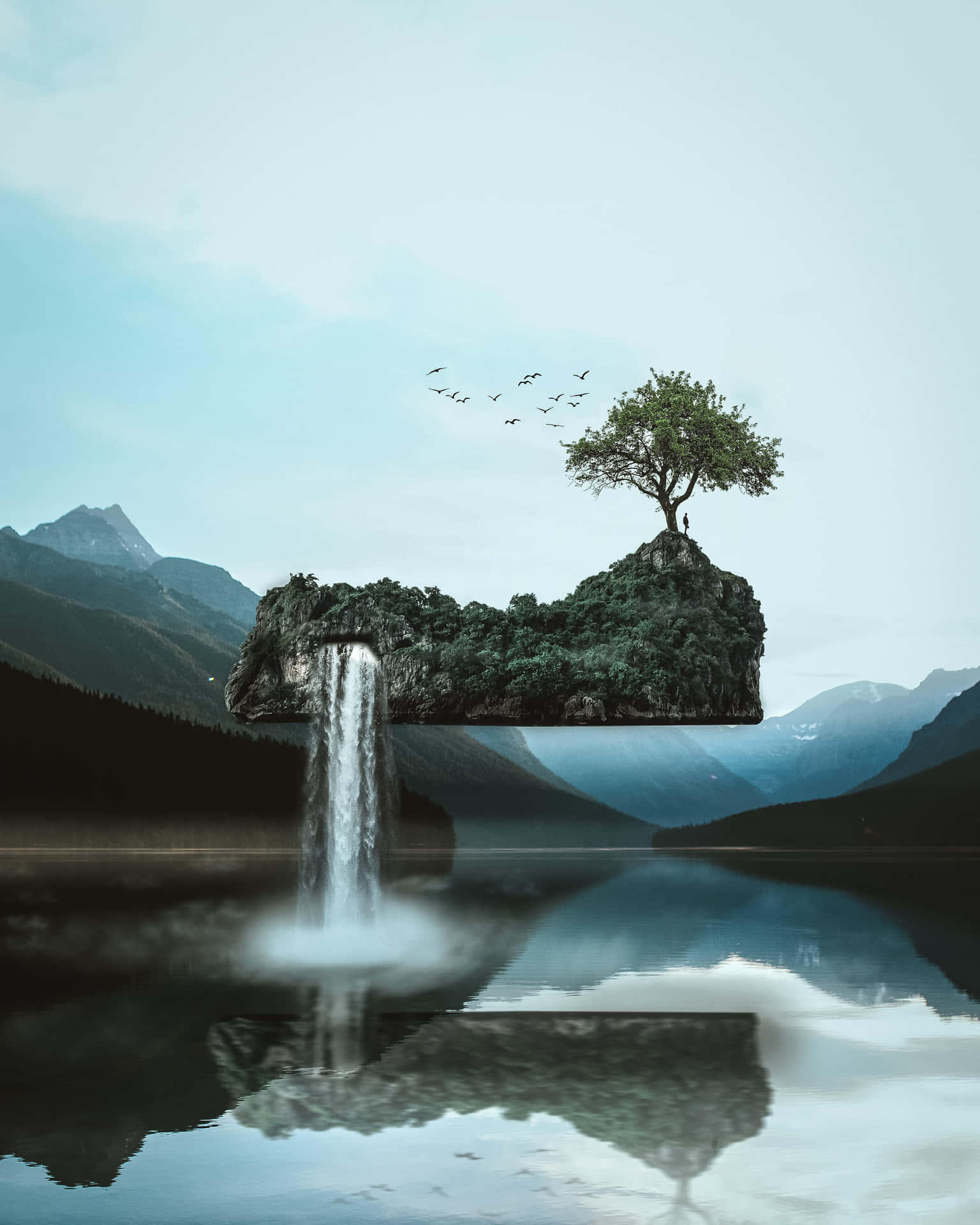 "A dreamy view of a Floating Island"