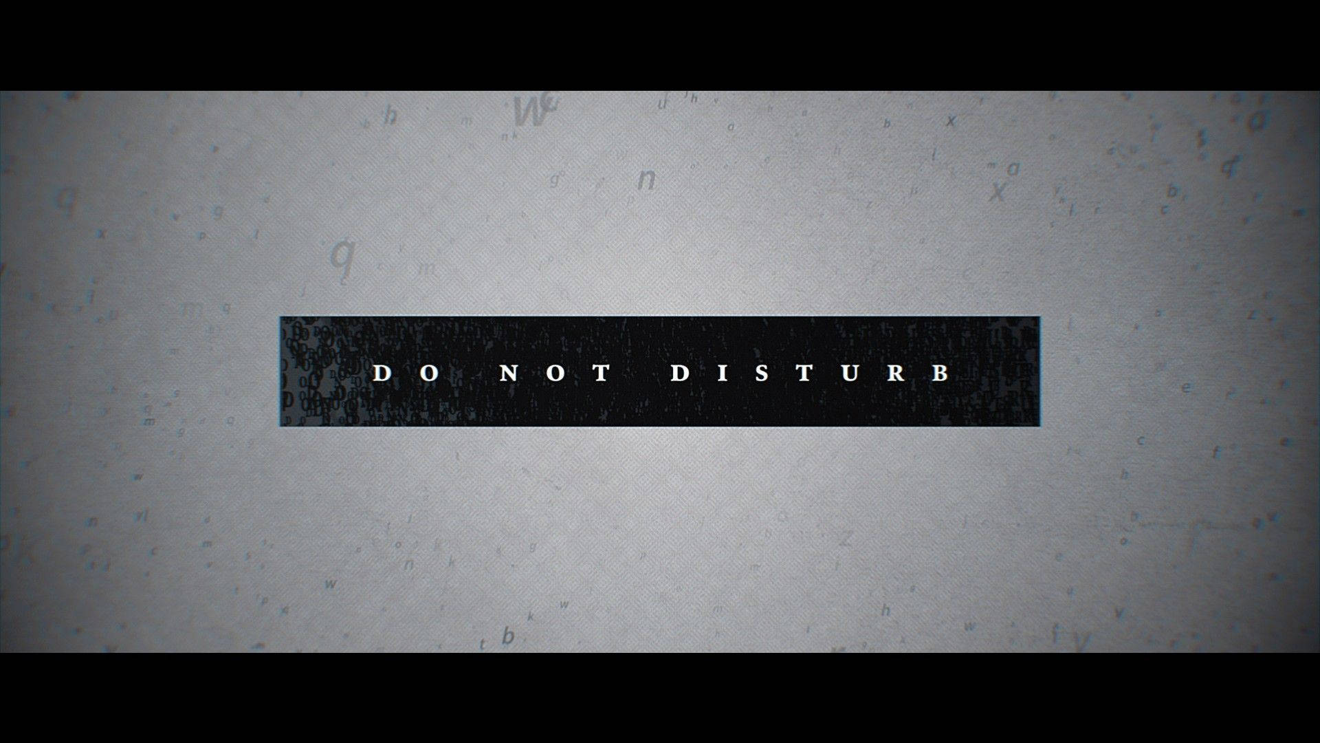 Serene Bubble Letters Formation - "do Not Disturb" Sign Wallpaper