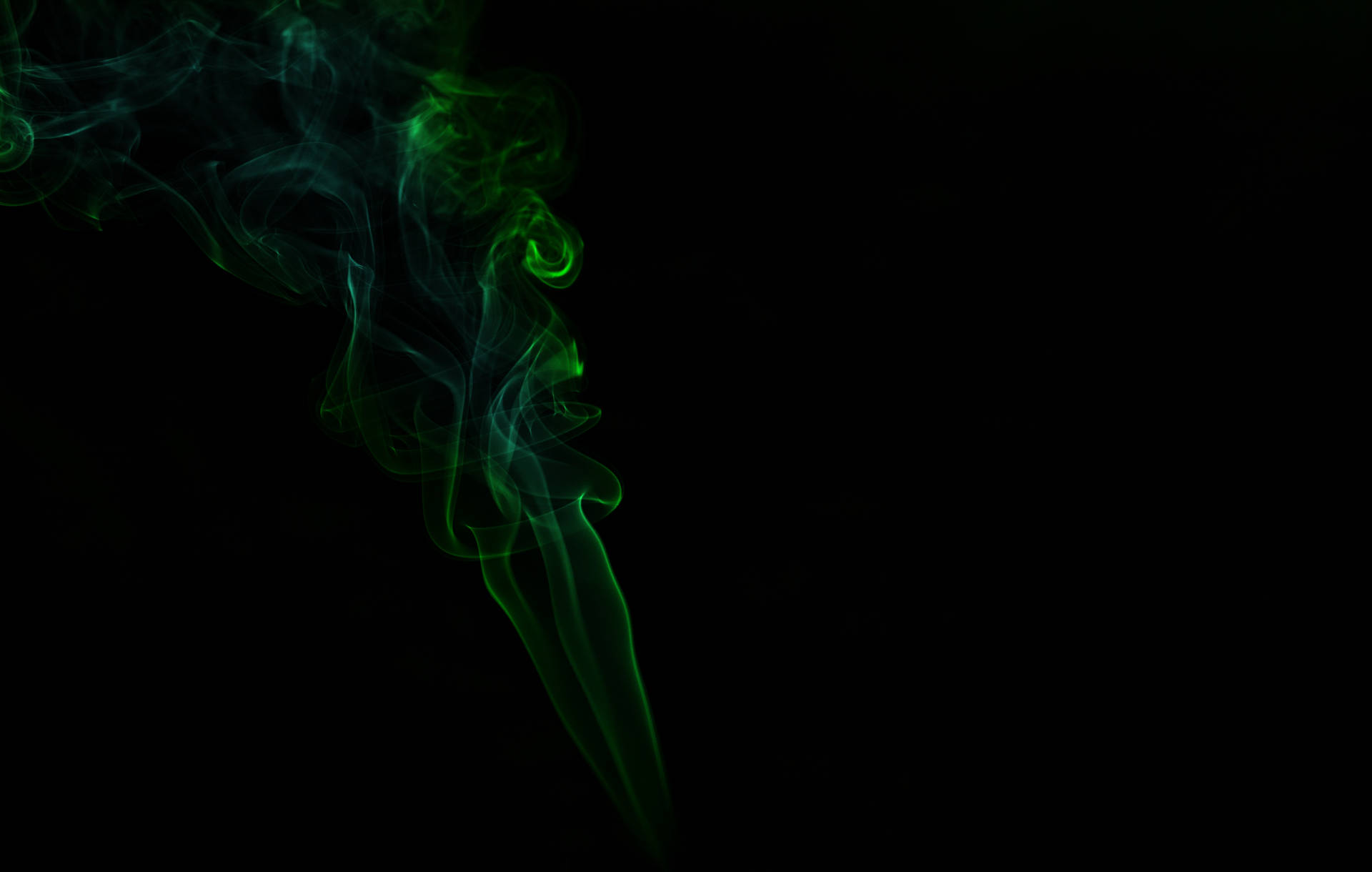 Floating Neon Green Smoke