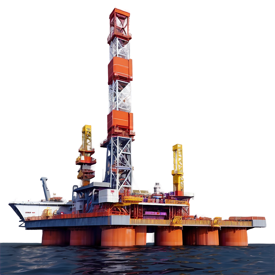 Floating Oil Rig Png 06122024 PNG