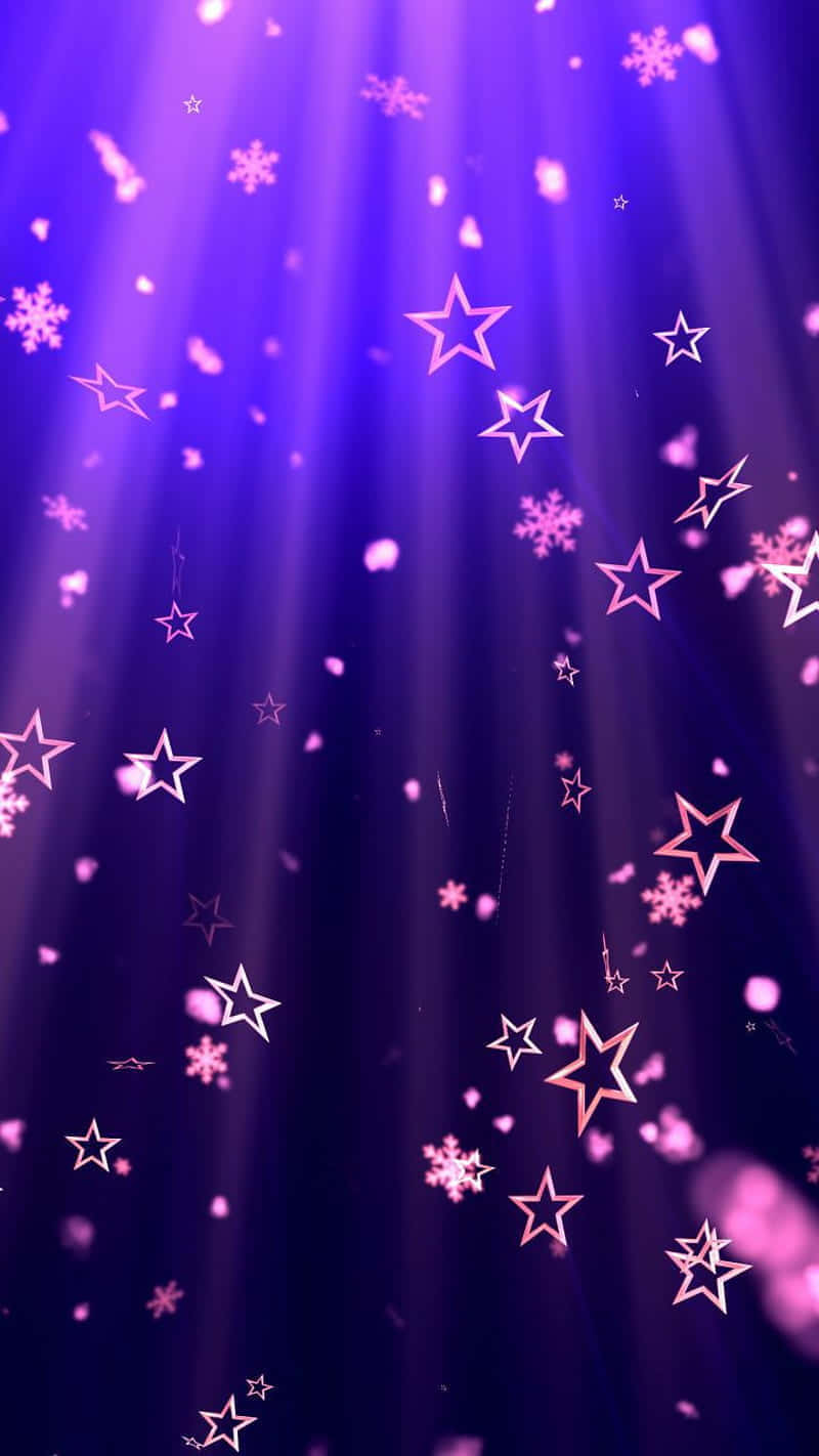 Flydende lyserøde søde stjerner digitalkunst Wallpaper