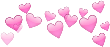 Floating Pink Hearts Filter PNG