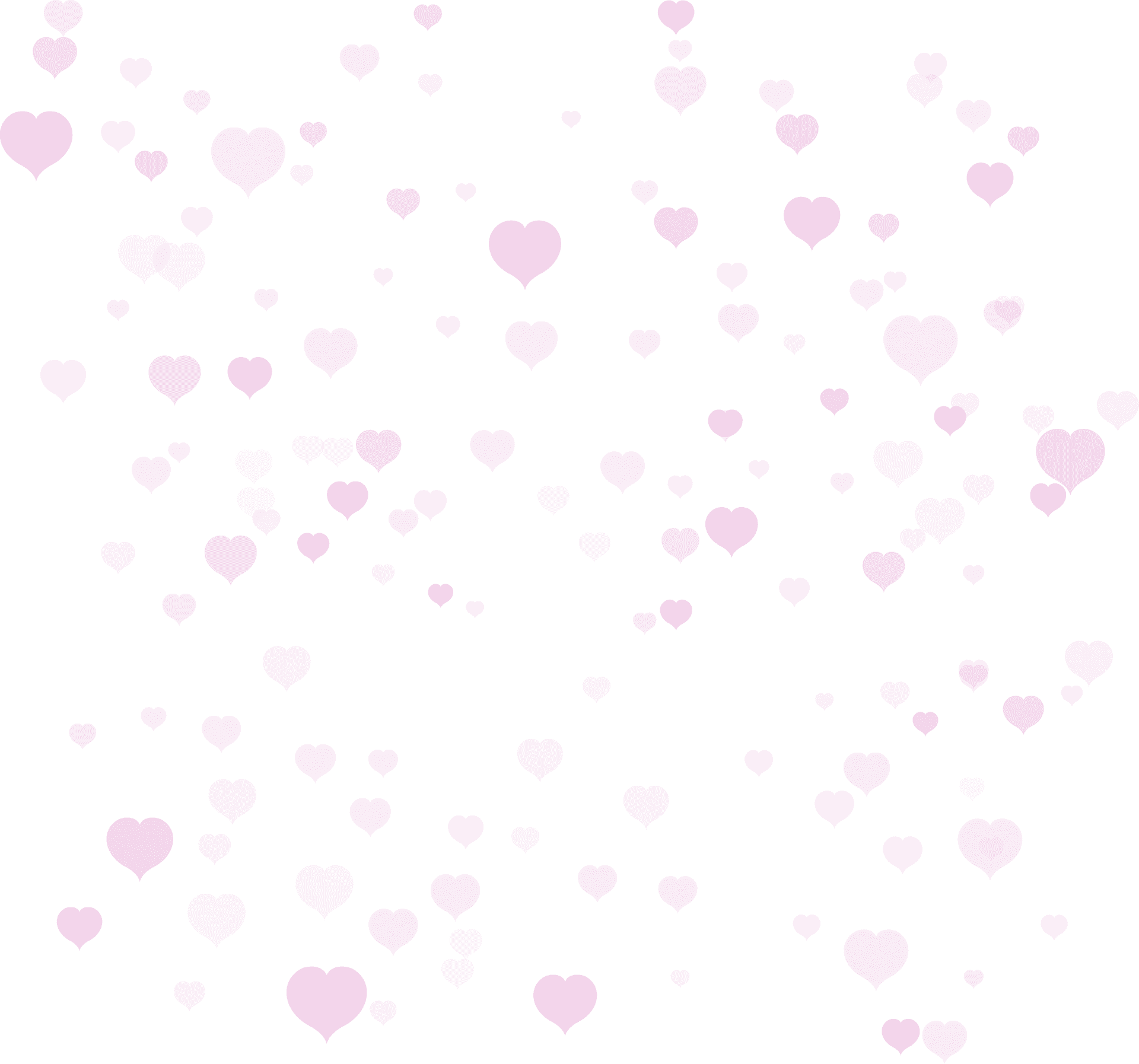 Floating Pink Hearts Pattern PNG