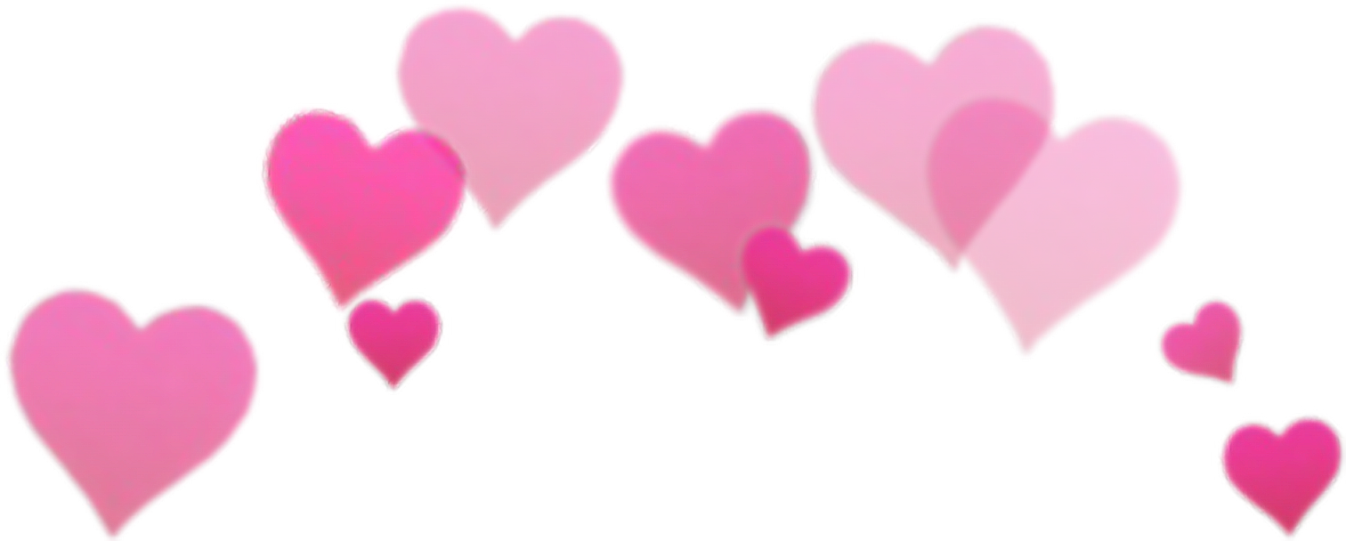 Floating Pink Hearts Sticker PNG