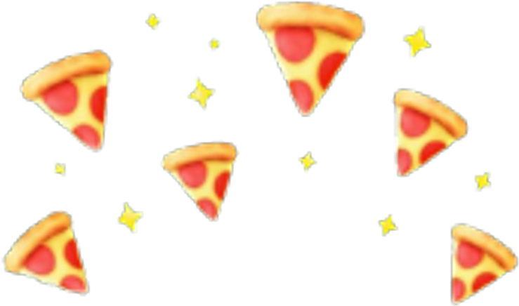 Floating Pizza Slicesand Stars Pattern PNG