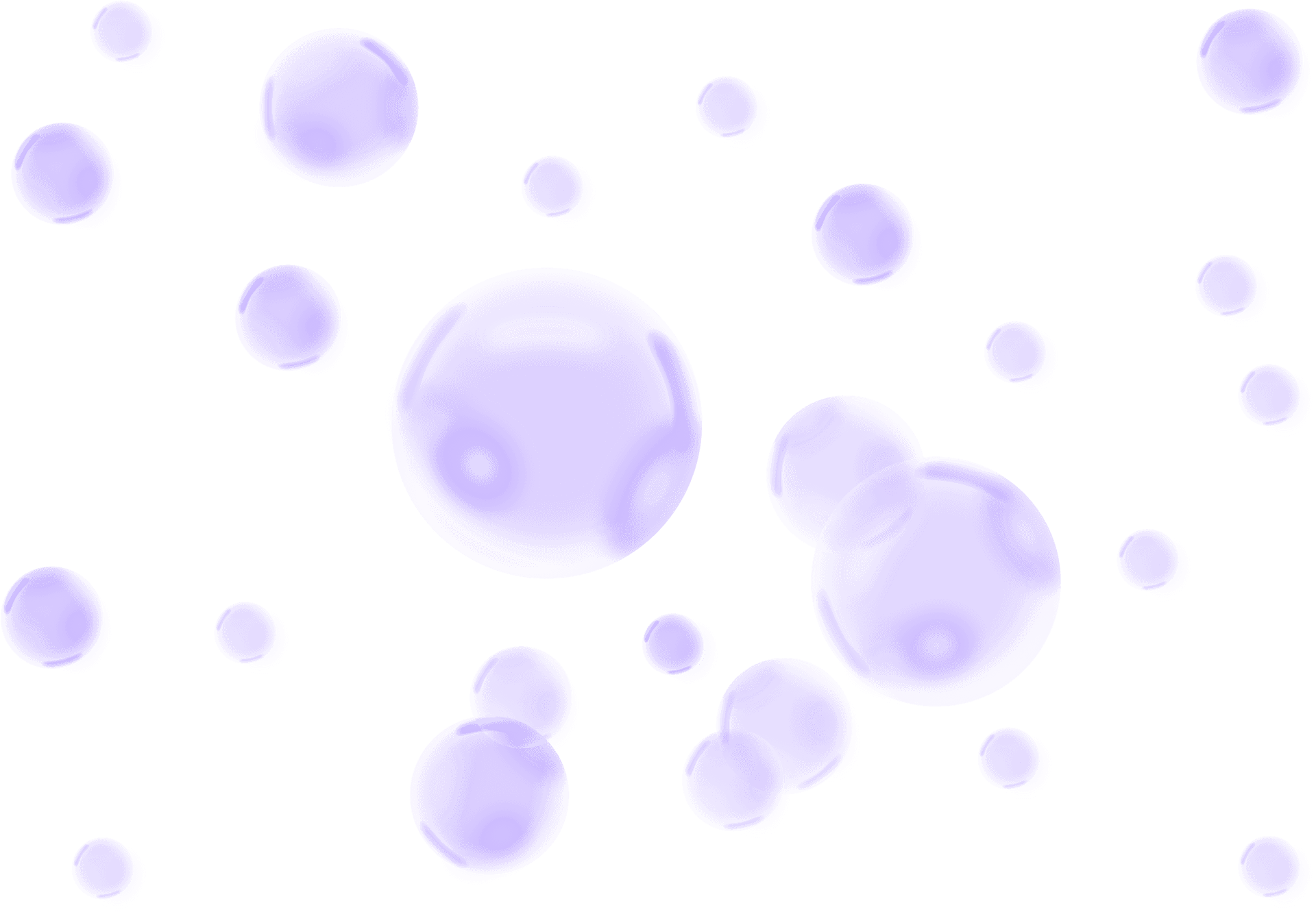 Floating Purple Soap Bubbles PNG