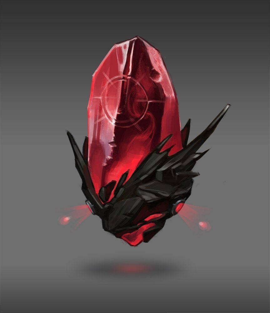 Floating Red Crystal