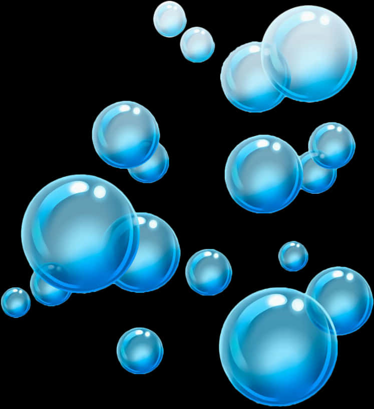 Floating Soap Bubbles Graphic PNG