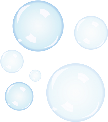 Floating Soap Bubbles Vector PNG