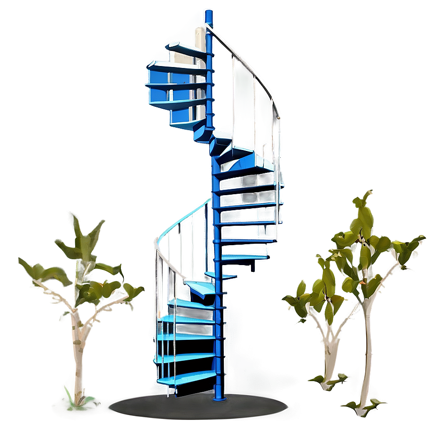 Floating Spiral Staircase Png 06242024 PNG