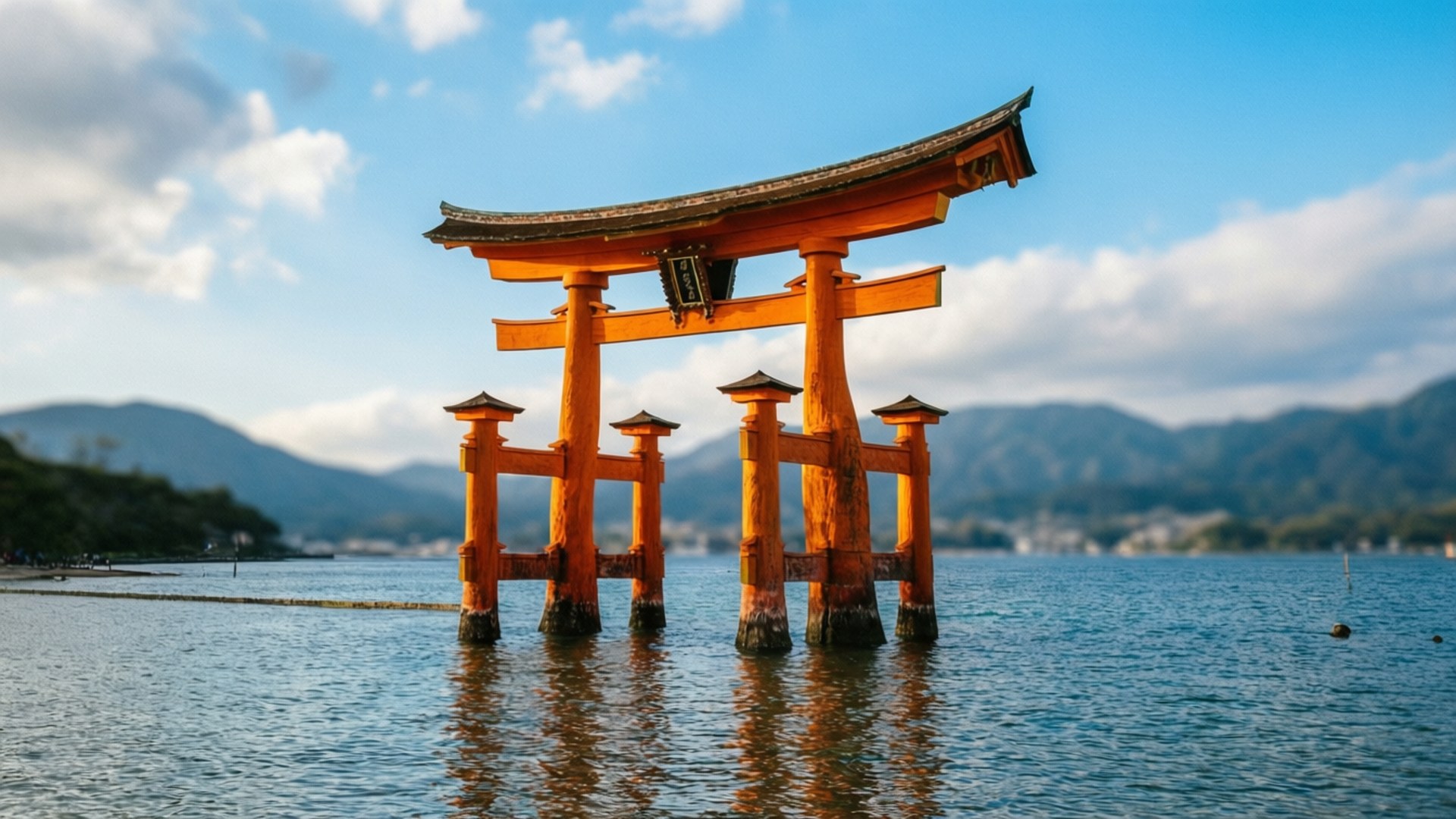 Flytende Torii-port Bakgrunner