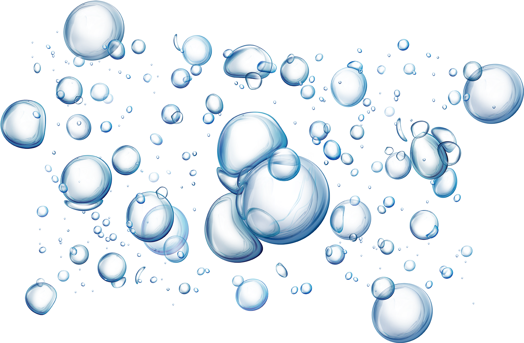 Floating Transparent Water Bubbles PNG