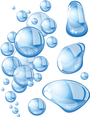 Floating Water Bubbles Graphic PNG