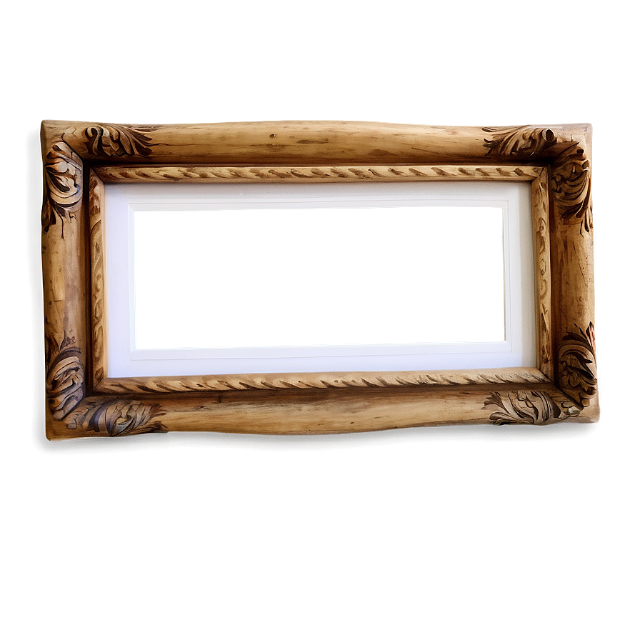 Floating Wooden Frame Png 06262024 PNG