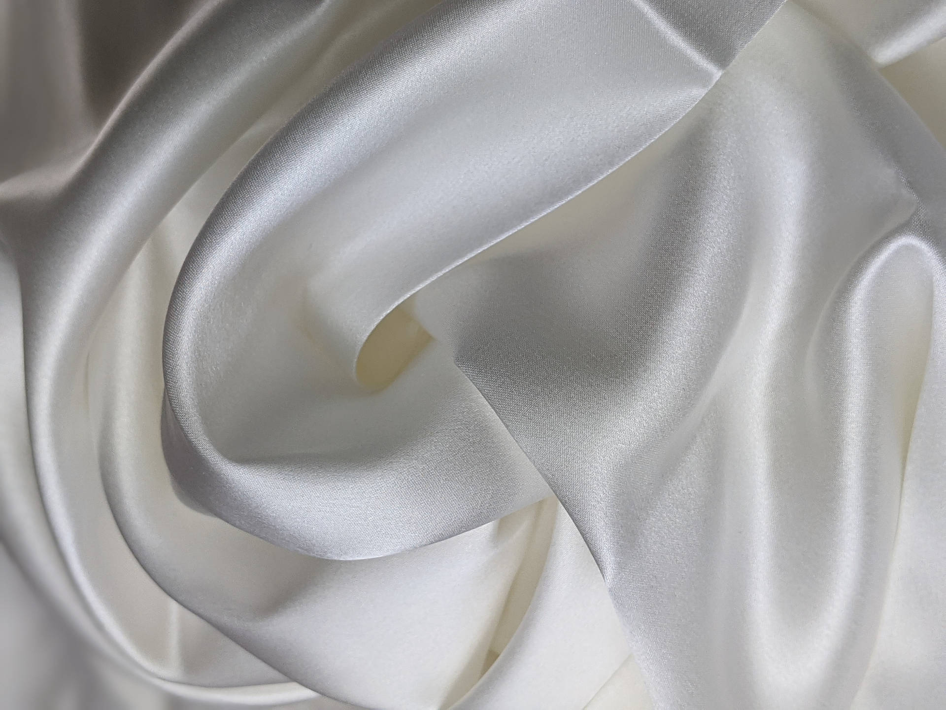 Fløjlsagtig Hvid Silke Stof Wallpaper