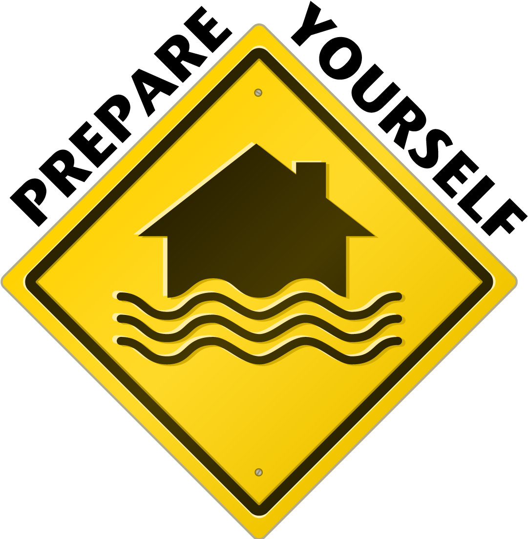 Flood Preparation Sign Alert PNG