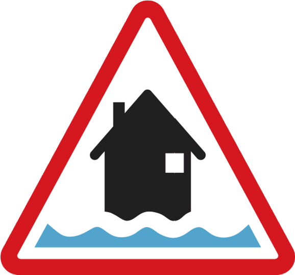 Download Flood Warning Sign | Wallpapers.com