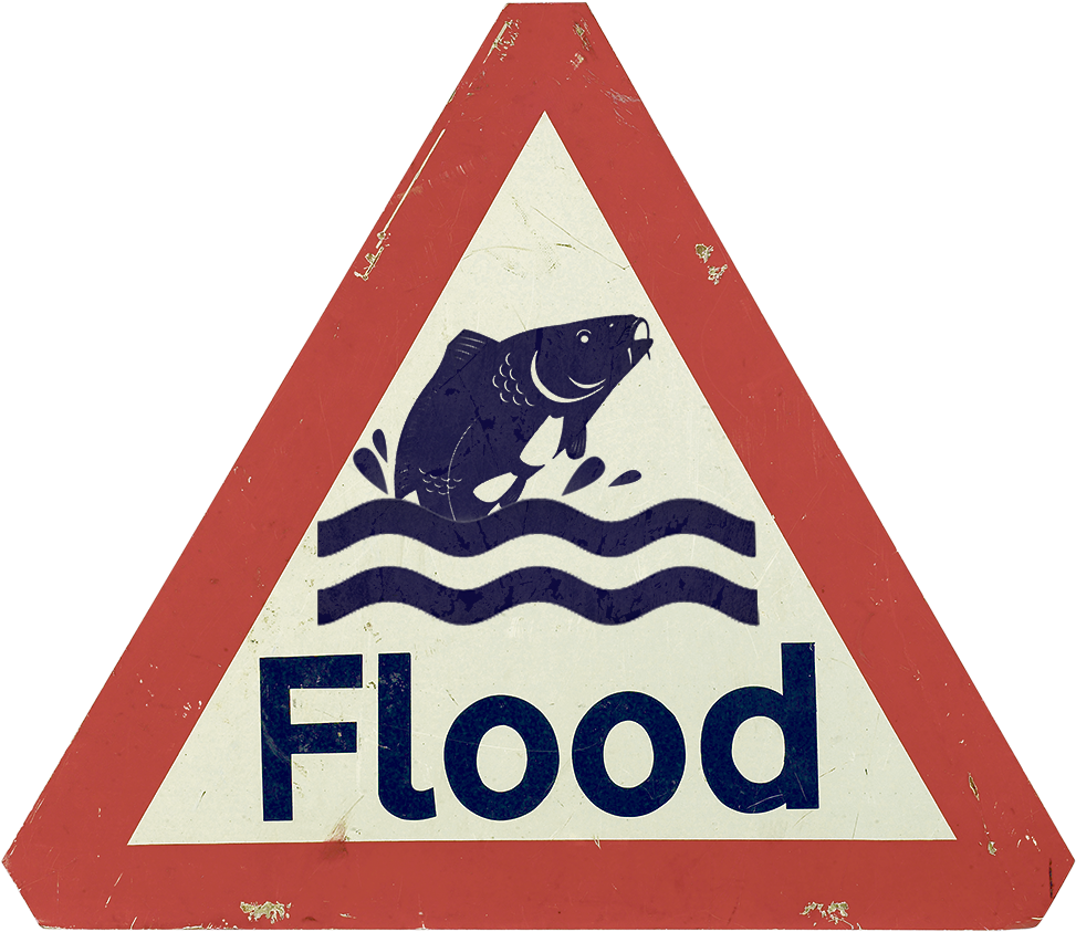 Flood Warning Sign Triangular Shape PNG