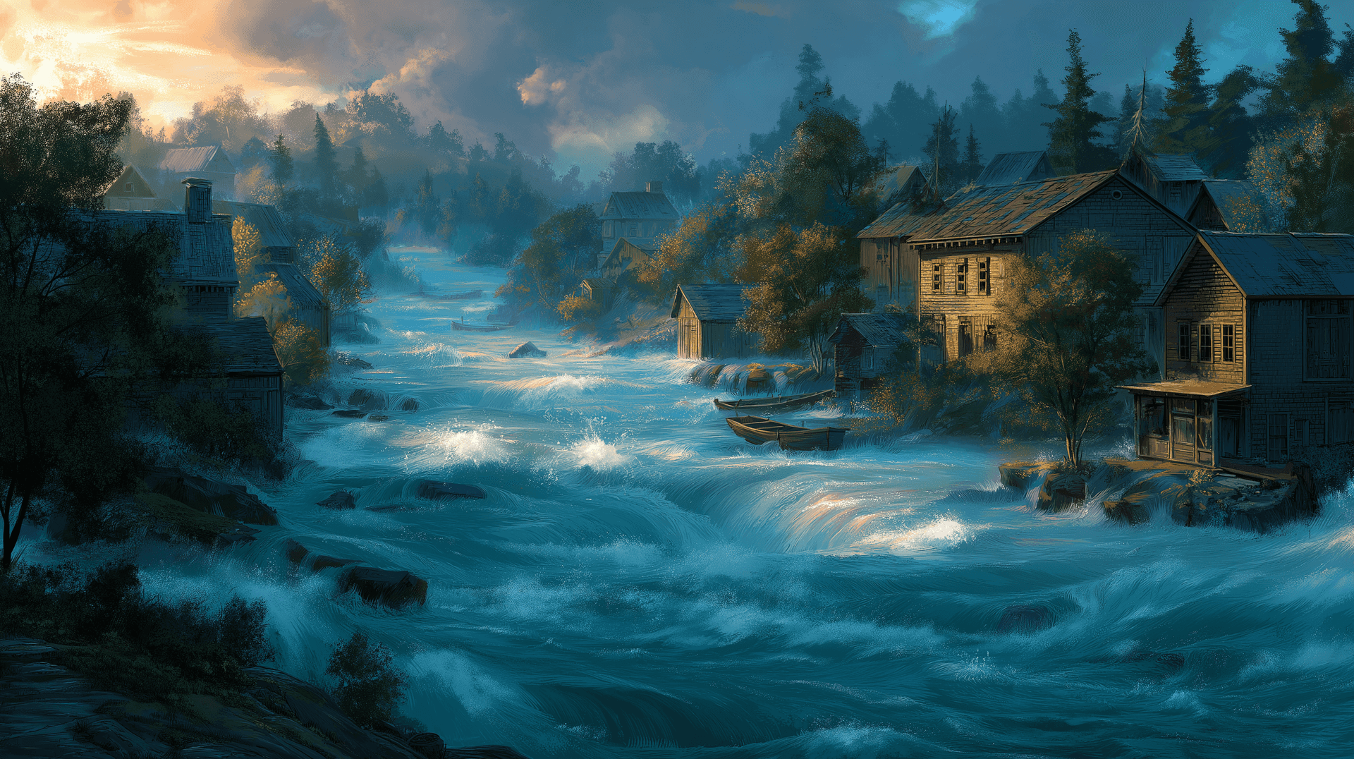 Flooding River Power Wallpaper