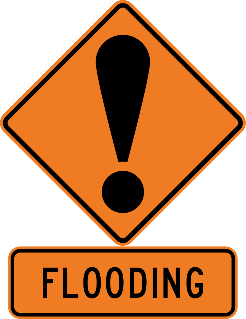 Flooding Warning Sign Graphic PNG