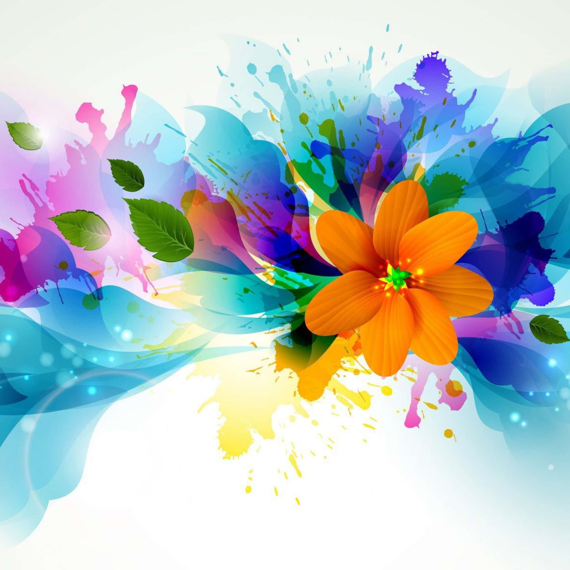 Stunning Floral Art Display in Pastel Colors Wallpaper