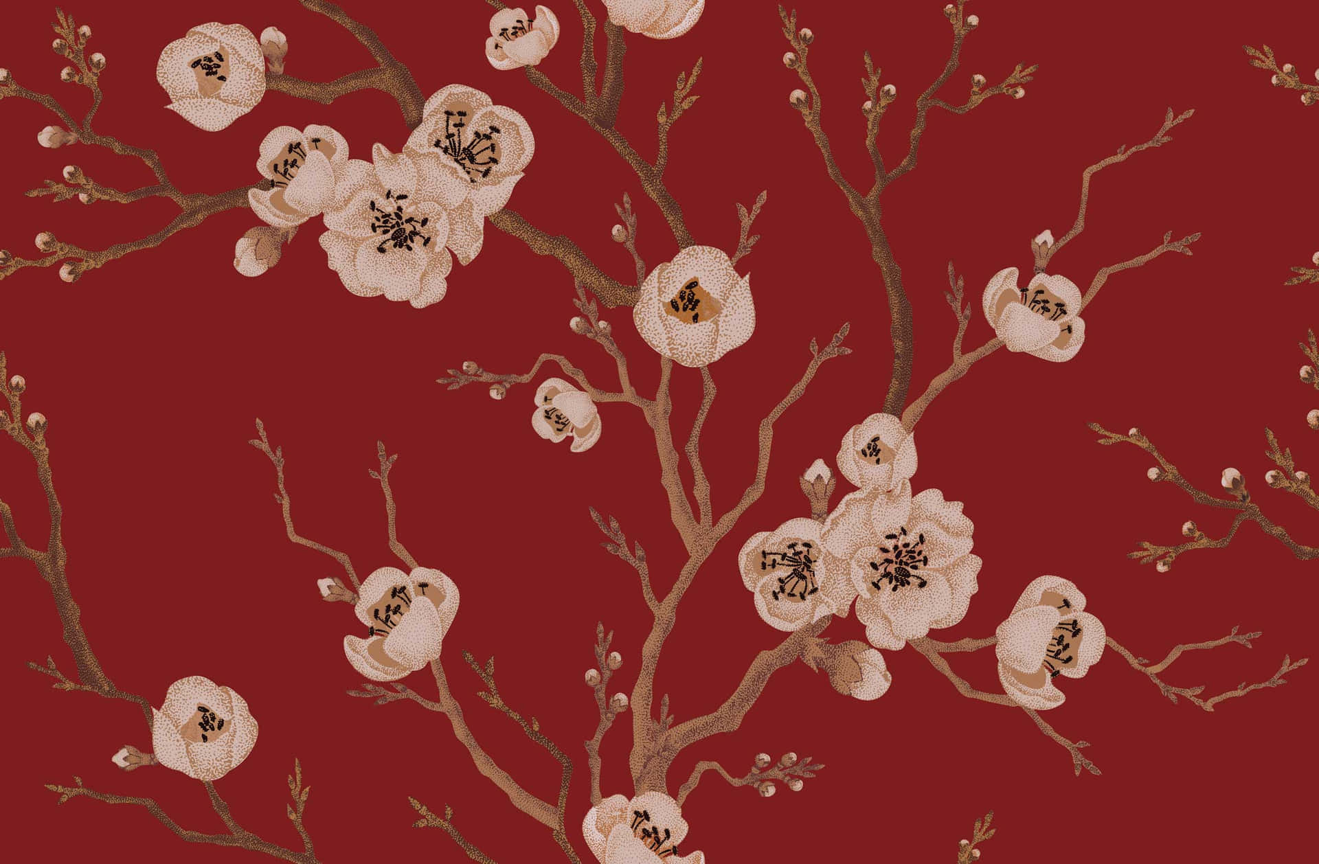 Vibrant Floral Art Masterpiece Wallpaper