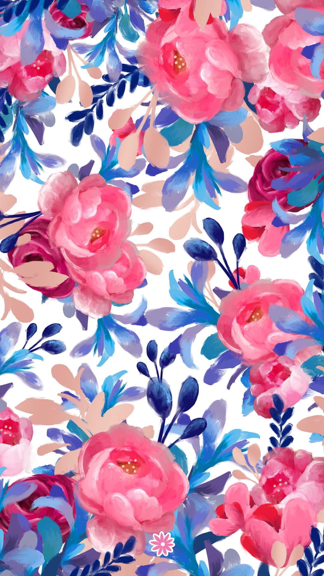 Vibrant Floral Art Display Wallpaper