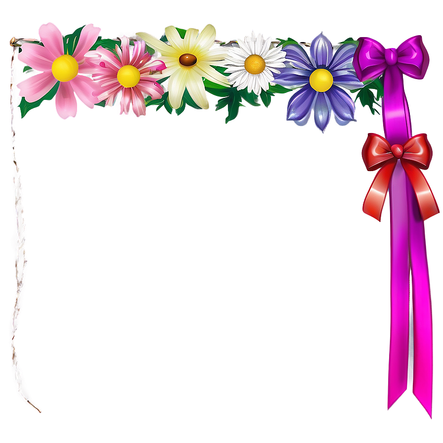 Floral Birthday Banner Template Png Rrp PNG