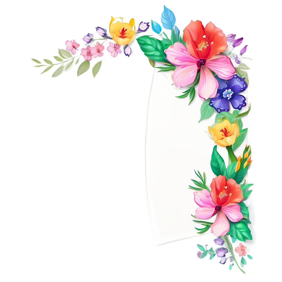 Floral Birthday Banner Template Png Uiv89 PNG