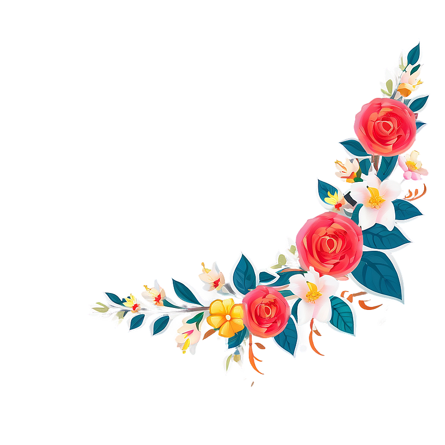 Floral Birthday Banner Template Png Wvf PNG