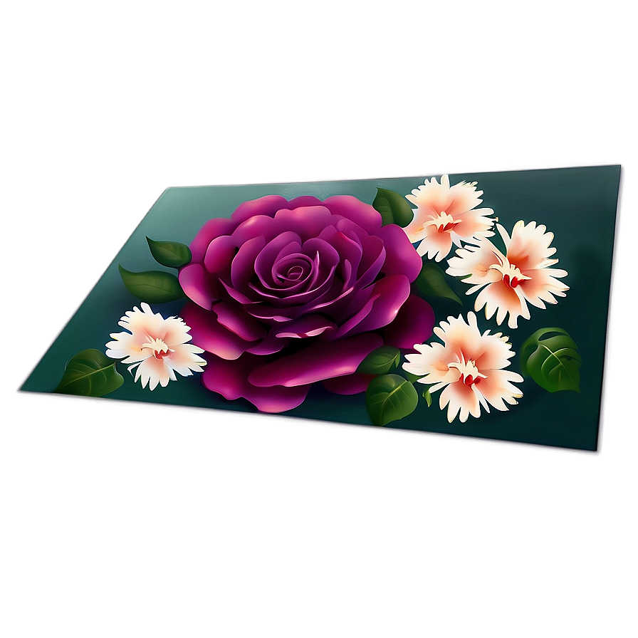 Floral Birthday Card Design Png Flr PNG