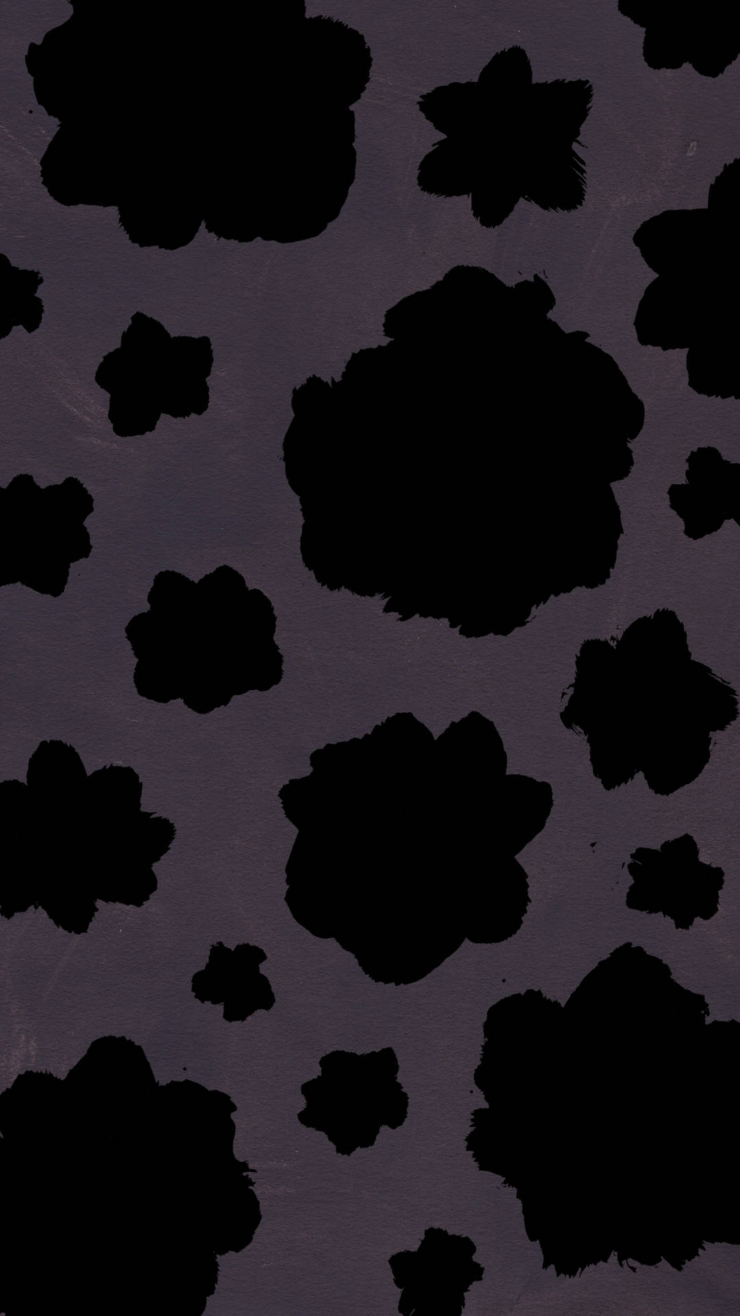 Floral Black Silhouette Phone Wallpaper
