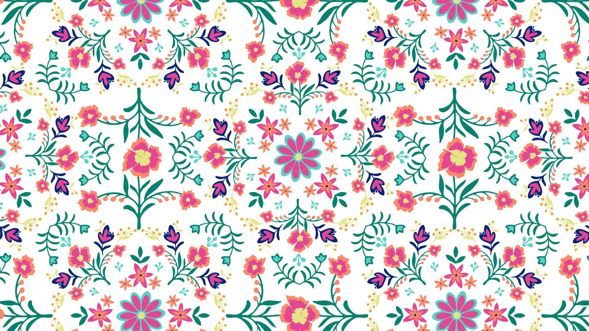 Floral Bohemian Aesthetic Pattern Wallpaper