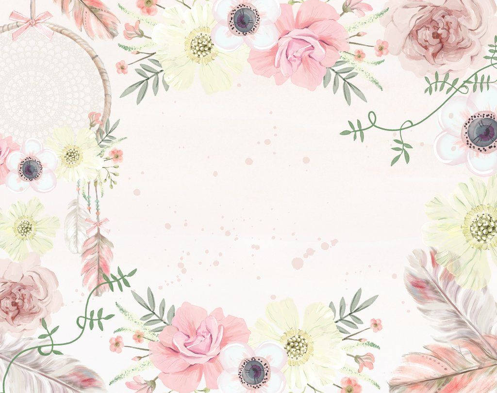 Floral Boho Patterns Wallpaper