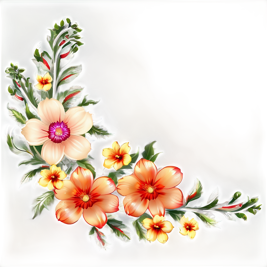 Floral Border Transparent Png 05252024 PNG