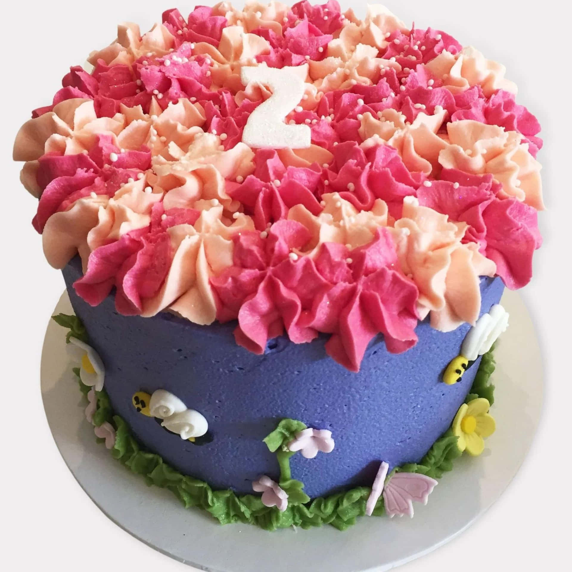 A Beautiful Floral Cake for a Special Occasion Wallpaper