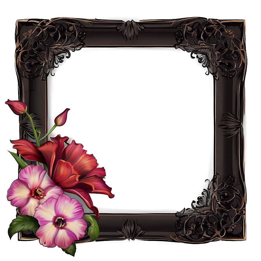 Floral Certificate Frame Png Har23 PNG