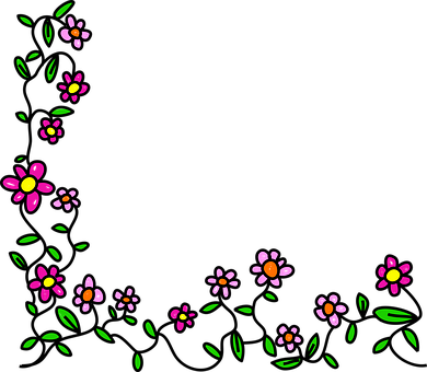 Floral_ Corner_ Border_ Design PNG