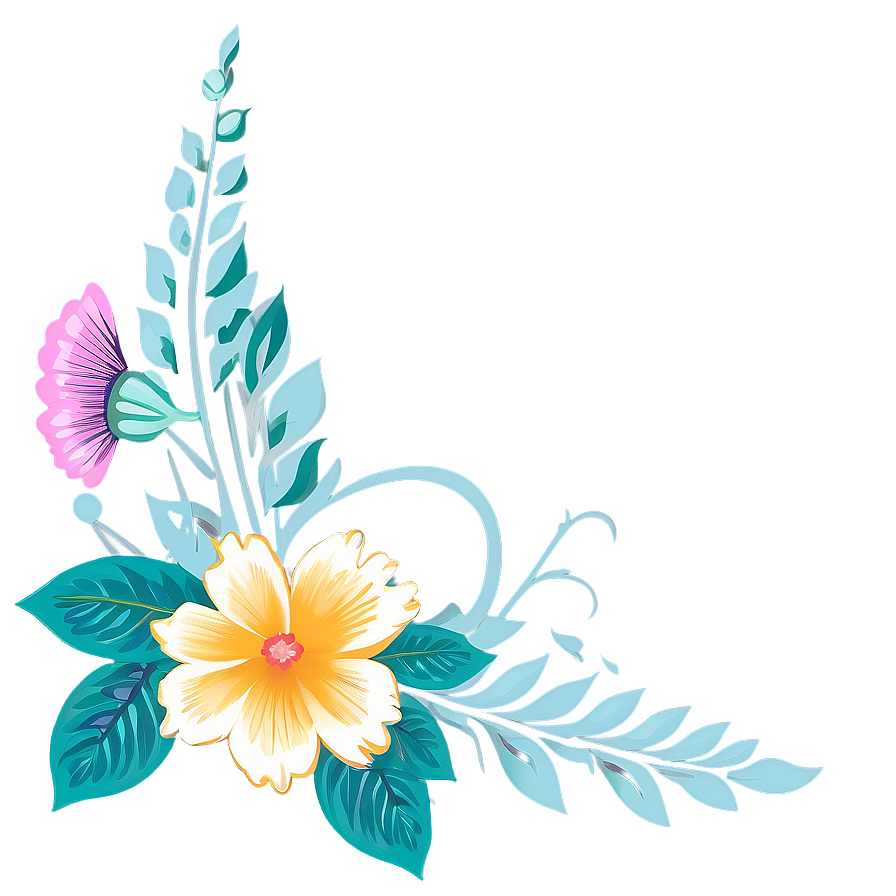 Floral Corner Vector Png Cjr PNG