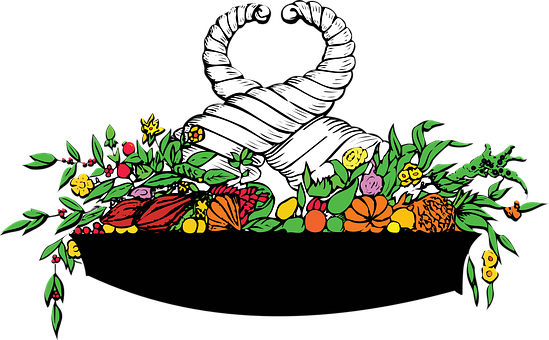 Floral_ Cornucopia_ Vector_ Art PNG