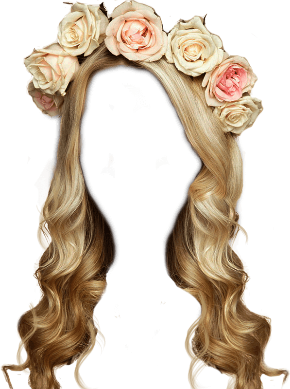 Floral Crown Hairstyle PNG