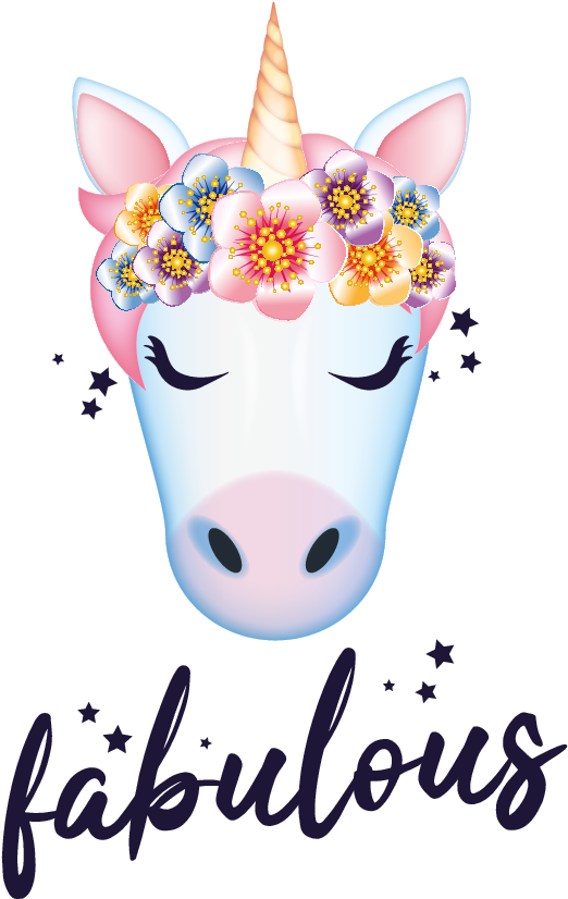 Floral Crowned Unicorn Fabulous PNG