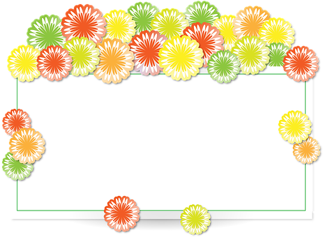 Floral Decorated Frame PNG