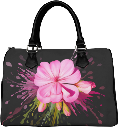 Floral Design Handbag PNG